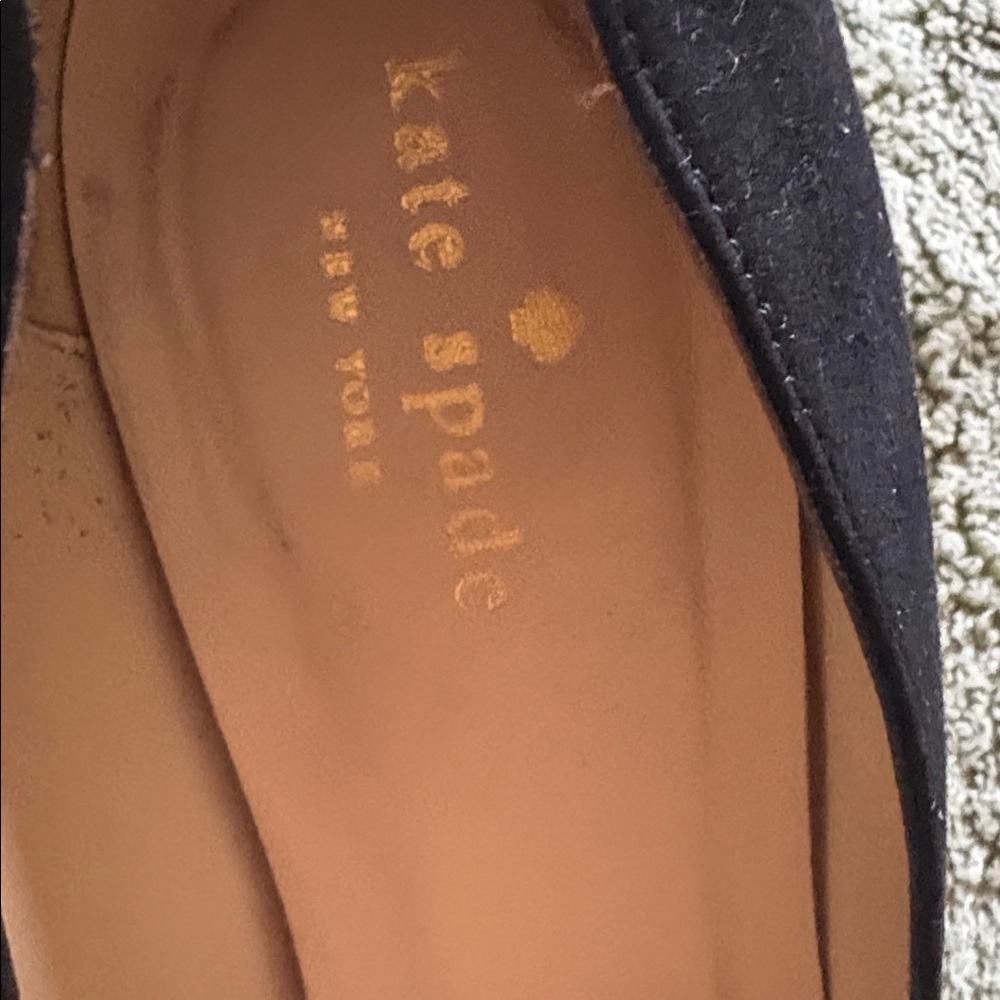 Kate Spade Black Suede Heels - Picture 2 of 4